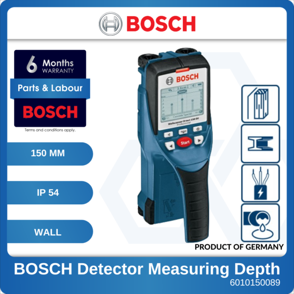 6010150027 D-TECT150SV Bosch Wall Detector Measuring Depth 150mm 06010100050601010008 (1)