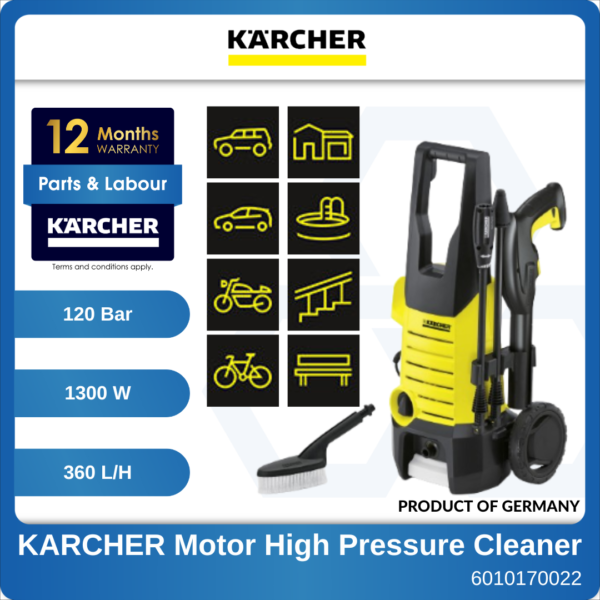 6010170022 K2.360 Karcher Universal Motor High Pressure Cleaner 120Bar 360lh 1300W 240V 1.601-686 (1)