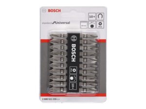 602008019001-Bosch-10p PH2-65mm'Grey Bosch Magnetised Screwdriver Bit 2608521039||