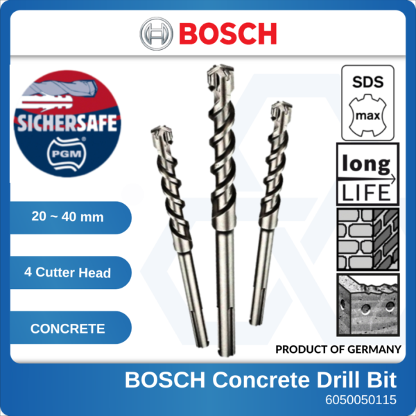 6050050115 M4 20x200320mm Bosch SDS Max Concrete Drill Bit 2608685864 (1)