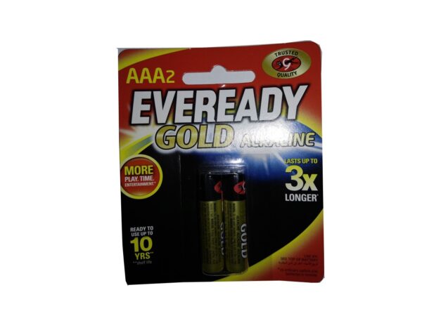 6080060066-EVEREADY-2p AAA A92BP2 1.5v R6 Gold Eveready Battery