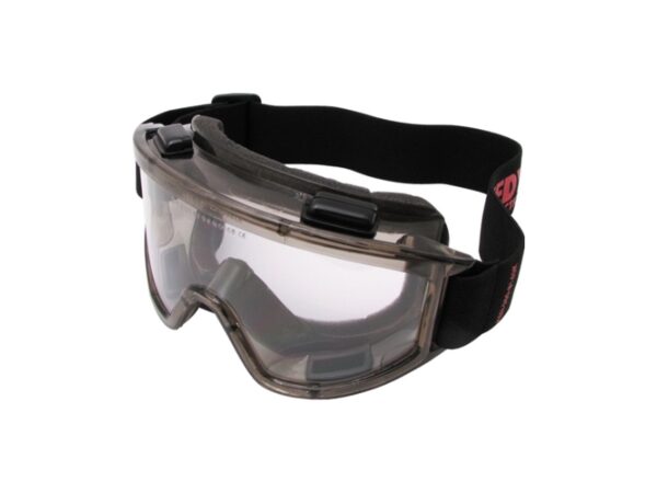 8030020008-KENNEDY-KEN9608140K Tiger Smoke Goggles Vented Clear-Anti-Fog Lens