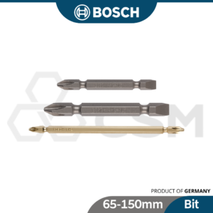 6020080759-BOSCH Gold, Grey Magnetised Screwdriver Bit PH2-150, PH2-SL6-65, PH2-SL6-110 [65-110mm]