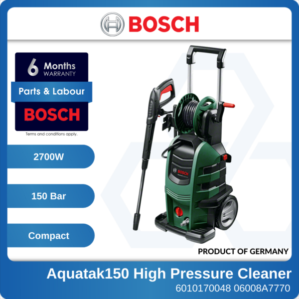 6010170048 - BOSCH Aquatak150 High Pressure Cleaner 150Bar550LH2700W240V (rp 06008A77L0) 06008A7770