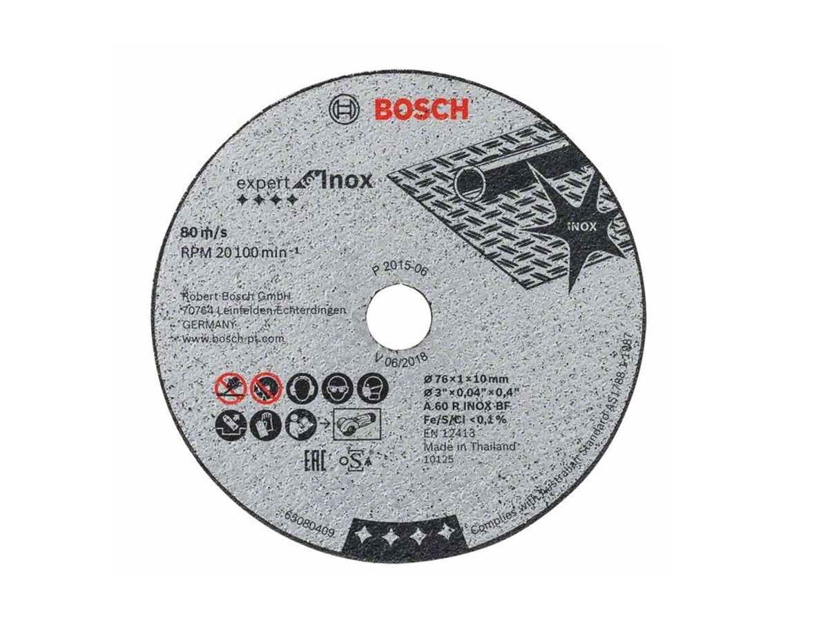 6040070083-BOSCH-5p BOSCH INOX CUTTING DISC 76x1x10mm 2608601520