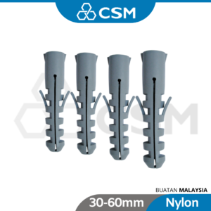 606016012010-CSM Nylon Wing Plug Grey WP [30-60mm]