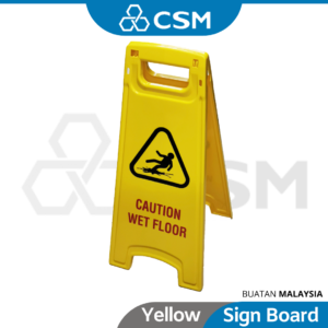 6030090082-CSM Caution Wet Floor Yellow Sign Signboard (1)