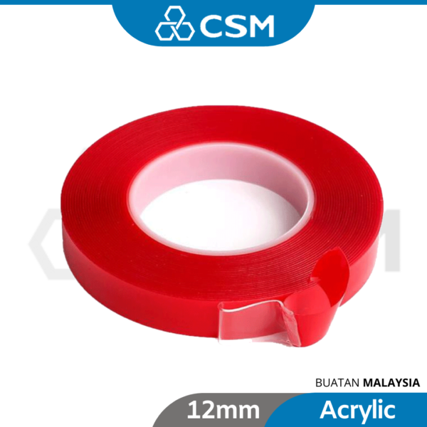 6100080259-CSM 12mmx9Y Transparent DSided Acrylic Foam Tape (1)