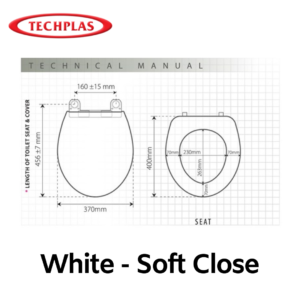6150060174 - CSM TECHPLAS Medium Duty Plastic Toilet Seat Cover Colour White Red Blue Apple Green Light Soft Close Sky PVC - 4