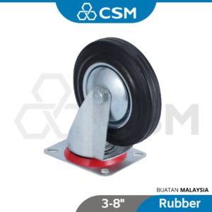 6080010269-CSM CCW502B-5in Brake Rubber Roller Bearing CSM Castor Wheel 3'' 4'' 5'' 6'' 8'' (1)