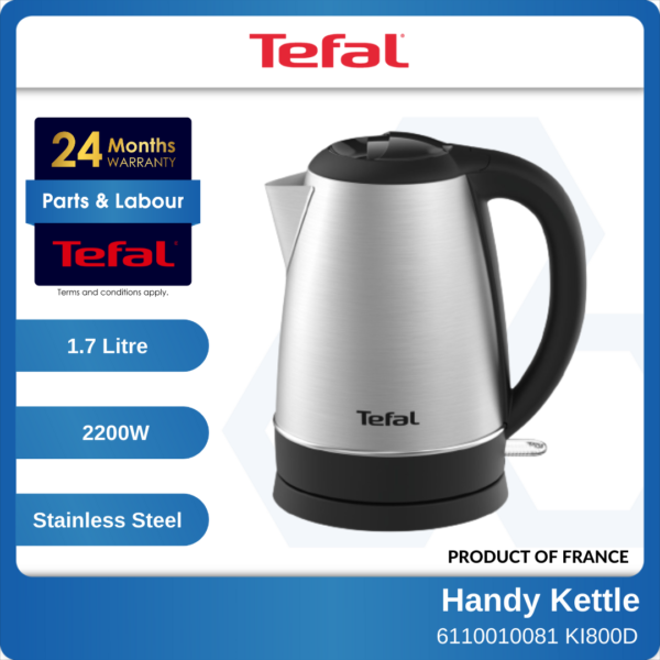 6110010081-TEFAL KI800D 1.7L Stainless Steel Handy Kettle