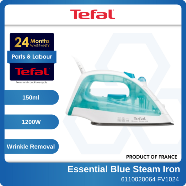 6110020064 - TEFAL FV1024 Essential Blue Steam Iron