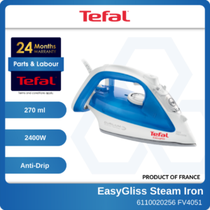 6110020256 - TEFAL FV4051 EasyGliss Steam Iron