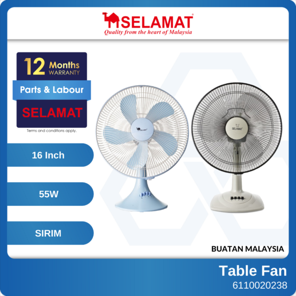 6110020035 - SELAMAT MQ-P16T 16 MQ-P316T Table Fan With 5 Blades