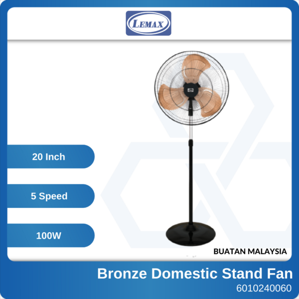 6010240060 - Lemax Bronze Stand Fan 240V (1)