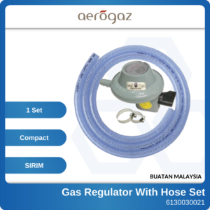 6130030021 - AZ-M182H(W) Aerogaz Gas Regulator With Hose Set (rp AZ-M182H) (1)