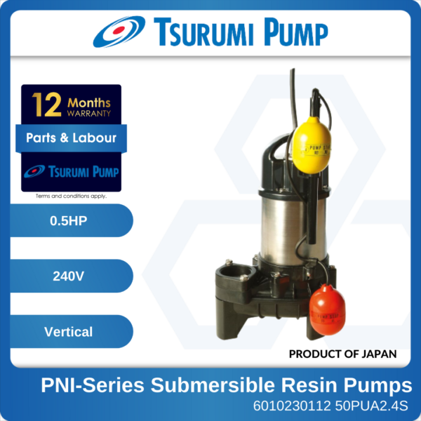 6010230112-TSURUMI-50PUA2.4S-Automatic Tsurumi Landscape Submersible Resin Pumps 50mm0 (1)