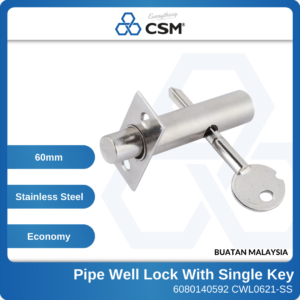 6080140592-CSM-CWL0621-SS CSM SS304 Pipe Well Lock With Single Key (1)