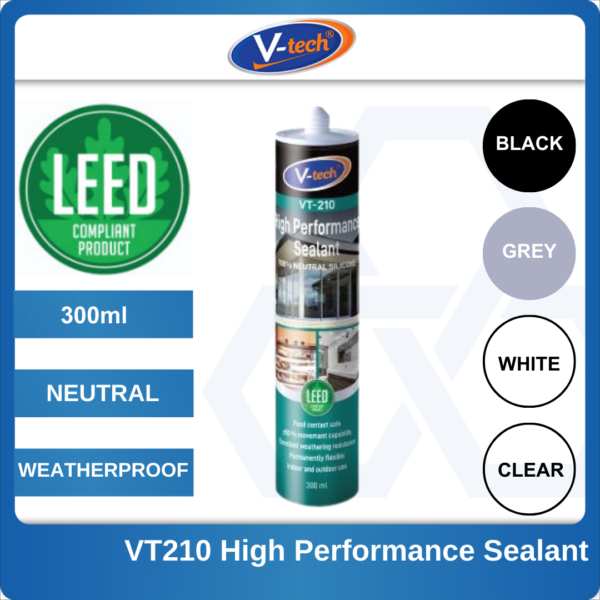 VT210B-Black V-Tech High Performance Sealant 300ml (1)