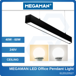 6120120528 MDL100740W6500K Megaman LED Office Pendant Light 240V (1)