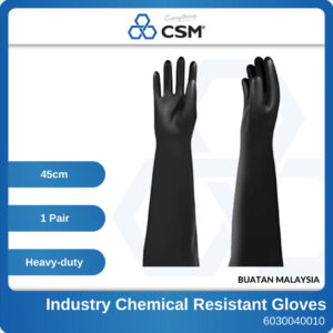 6030040010 1pr 18 Size 8 Camel Industry Black Chemical Resistant Gloves (1)
