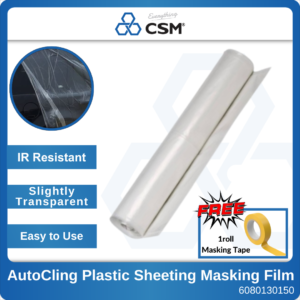 6080130151 3.8Mx100Mtr AutoCling Plastic Sheeting Masking Film (1)