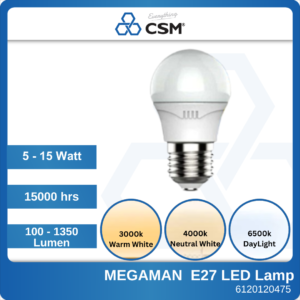 6120120481 WSP-YTG45Z13WE273000K Megaman LED Bulb 240V (1)